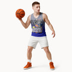 Personalized Canterbury-Bankstown Bulldogs Basketball Jersey Easter Mascot - Colorful Eggs Cartoon Style