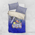 Personalized Canterbury-Bankstown Bulldogs Bedding Set Easter Mascot - Colorful Eggs Cartoon Style