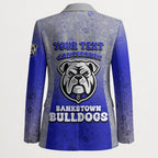 Personalized Canterbury-Bankstown Bulldogs Blazer Easter Mascot - Colorful Eggs Cartoon Style