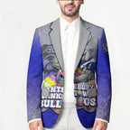 Personalized Canterbury-Bankstown Bulldogs Blazer Easter Mascot - Colorful Eggs Cartoon Style