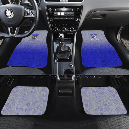 Personalized Canterbury-Bankstown Bulldogs Car Mats Easter Mascot - Colorful Eggs Cartoon Style