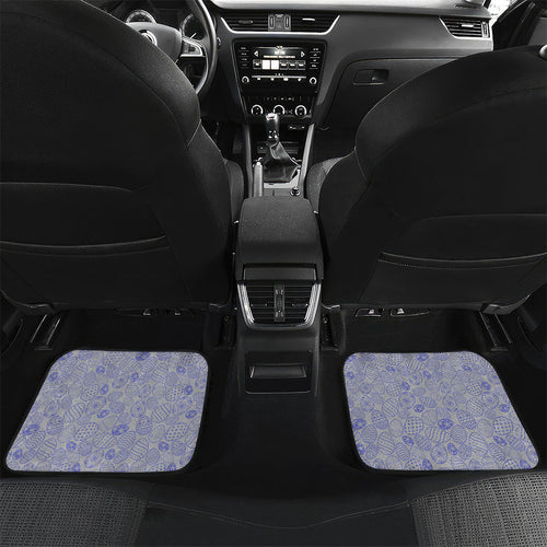 Personalized Canterbury-Bankstown Bulldogs Car Mats Easter Mascot - Colorful Eggs Cartoon Style