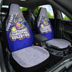 Personalized Canterbury-Bankstown Bulldogs Car Seat Cover Easter Mascot - Colorful Eggs Cartoon Style