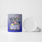 Personalized Canterbury-Bankstown Bulldogs Ceramic Mug Easter Mascot - Colorful Eggs Cartoon Style