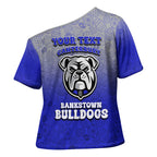 Personalized Canterbury-Bankstown Bulldogs Cross Shoulder Shirt Easter Mascot - Colorful Eggs Cartoon Style
