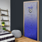 Personalized Canterbury-Bankstown Bulldogs Door Cover Easter Mascot - Colorful Eggs Cartoon Style