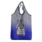 Personalized Canterbury-Bankstown Bulldogs Grocery Bag Easter Mascot - Colorful Eggs Cartoon Style