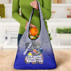 Personalized Canterbury-Bankstown Bulldogs Grocery Bag Easter Mascot - Colorful Eggs Cartoon Style