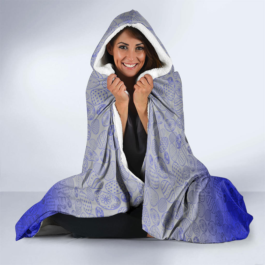 Personalized Canterbury-Bankstown Bulldogs Hooded Blanket Easter Mascot - Colorful Eggs Cartoon Style