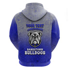 Personalized Canterbury-Bankstown Bulldogs Hoodie Easter Mascot - Colorful Eggs Cartoon Style