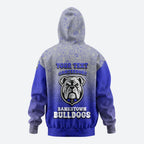 Personalized Canterbury-Bankstown Bulldogs Hoodie Easter Mascot - Colorful Eggs Cartoon Style