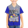 Personalized Canterbury-Bankstown Bulldogs Kid Hawaiian Shirt Easter Mascot - Colorful Eggs Cartoon Style