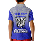 Personalized Canterbury-Bankstown Bulldogs Kid Polo Shirt Easter Mascot - Colorful Eggs Cartoon Style