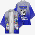 Personalized Canterbury-Bankstown Bulldogs Kimono Easter Mascot - Colorful Eggs Cartoon Style