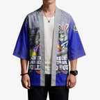 Personalized Canterbury-Bankstown Bulldogs Kimono Easter Mascot - Colorful Eggs Cartoon Style