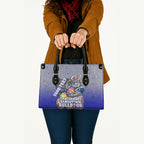 Personalized Canterbury-Bankstown Bulldogs Leather Bag Easter Mascot - Colorful Eggs Cartoon Style