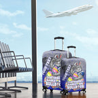 Personalized Canterbury-Bankstown Bulldogs Luggage Cover Easter Mascot - Colorful Eggs Cartoon Style