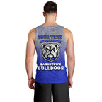 Personalized Canterbury-Bankstown Bulldogs Men Tank Top Easter Mascot - Colorful Eggs Cartoon Style