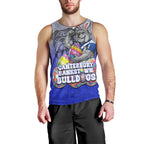 Personalized Canterbury-Bankstown Bulldogs Men Tank Top Easter Mascot - Colorful Eggs Cartoon Style