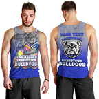 Personalized Canterbury-Bankstown Bulldogs Men Tank Top Easter Mascot - Colorful Eggs Cartoon Style