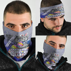 Personalized Canterbury-Bankstown Bulldogs Neck Gaiter Easter Mascot - Colorful Eggs Cartoon Style