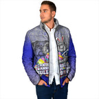 Personalized Canterbury-Bankstown Bulldogs Padded Jacket Easter Mascot - Colorful Eggs Cartoon Style