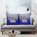 Personalized Canterbury-Bankstown Bulldogs Pillow Cover Easter Mascot - Colorful Eggs Cartoon Style
