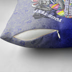 Personalized Canterbury-Bankstown Bulldogs Pillow Cover Easter Mascot - Colorful Eggs Cartoon Style