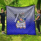 Personalized Canterbury-Bankstown Bulldogs Quilt Easter Mascot - Colorful Eggs Cartoon Style