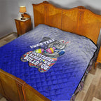 Personalized Canterbury-Bankstown Bulldogs Quilt Easter Mascot - Colorful Eggs Cartoon Style