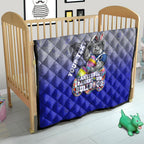 Personalized Canterbury-Bankstown Bulldogs Quilt Easter Mascot - Colorful Eggs Cartoon Style