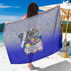 Personalized Canterbury-Bankstown Bulldogs Sarong Easter Mascot - Colorful Eggs Cartoon Style