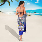 Personalized Canterbury-Bankstown Bulldogs Sarong Easter Mascot - Colorful Eggs Cartoon Style