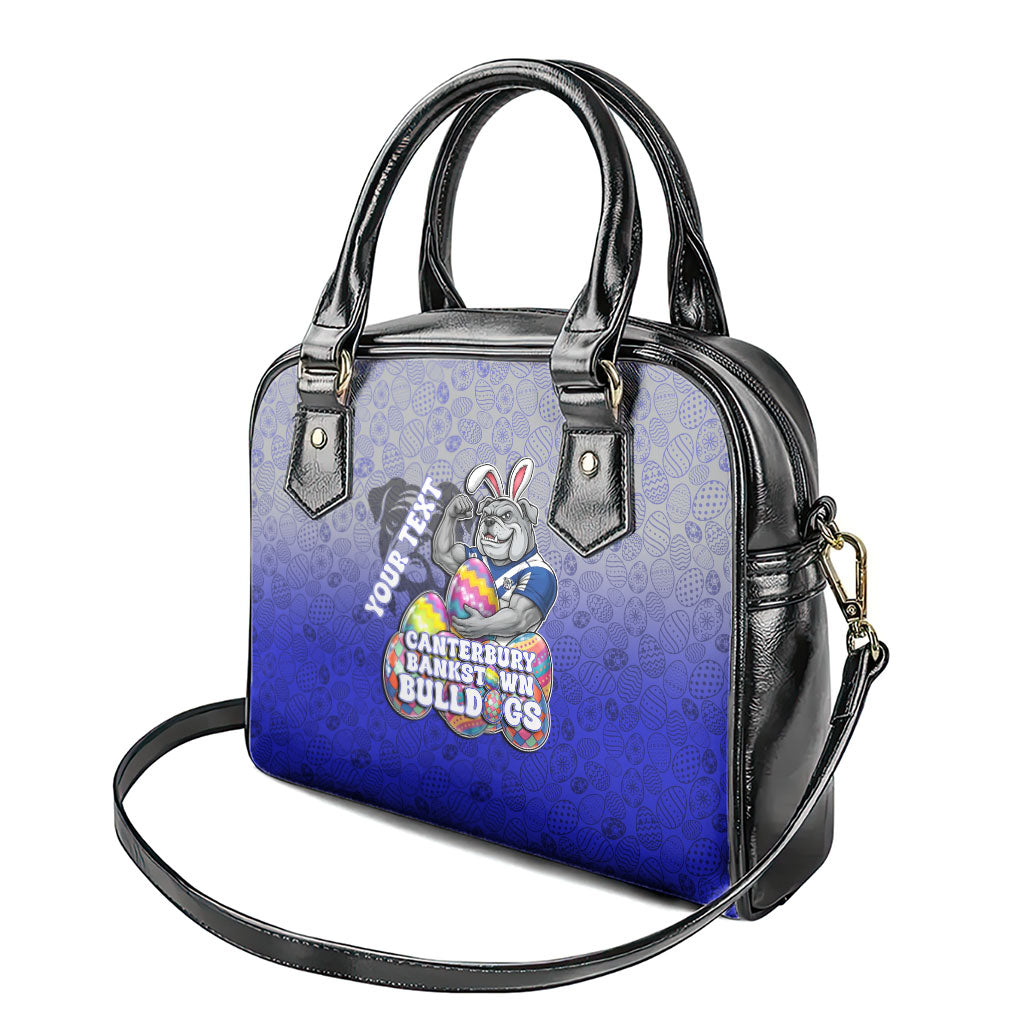Personalized Canterbury-Bankstown Bulldogs Shoulder Handbag Easter Mascot - Colorful Eggs Cartoon Style
