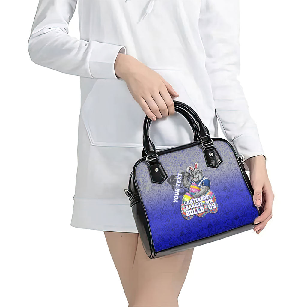 Personalized Canterbury-Bankstown Bulldogs Shoulder Handbag Easter Mascot - Colorful Eggs Cartoon Style