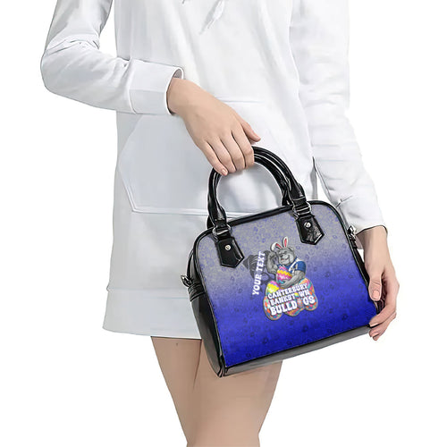 Personalized Canterbury-Bankstown Bulldogs Shoulder Handbag Easter Mascot - Colorful Eggs Cartoon Style
