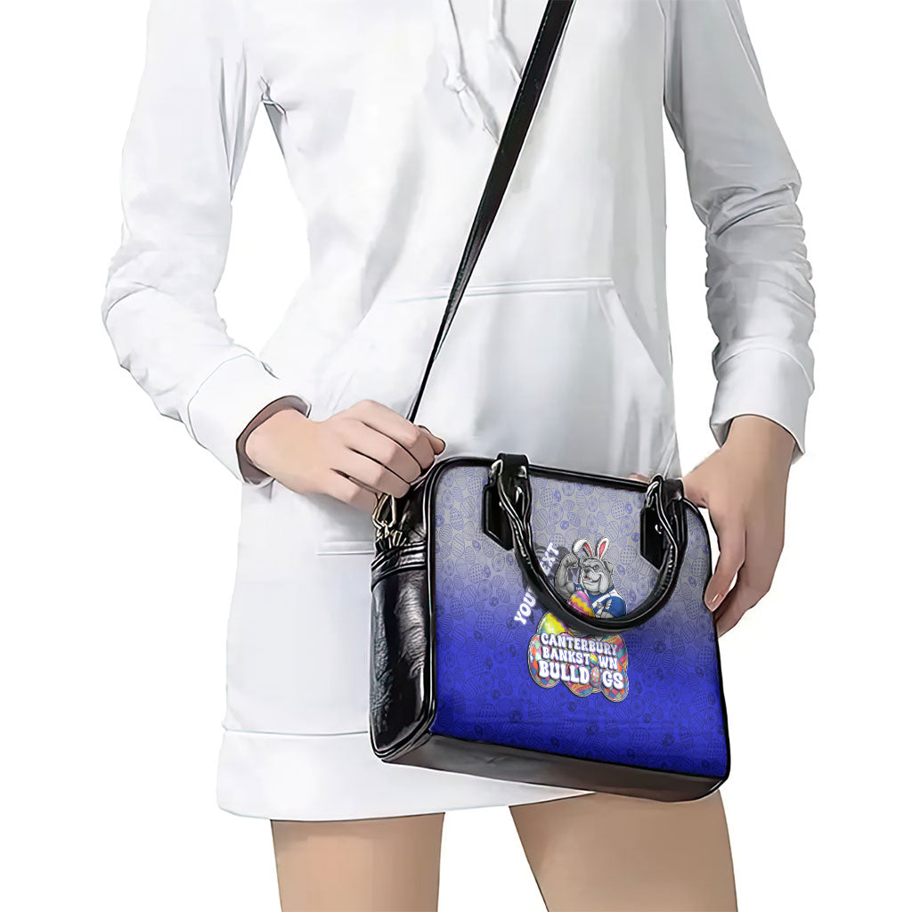 Personalized Canterbury-Bankstown Bulldogs Shoulder Handbag Easter Mascot - Colorful Eggs Cartoon Style