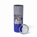 Personalized Canterbury-Bankstown Bulldogs Skinny Tumbler Easter Mascot - Colorful Eggs Cartoon Style