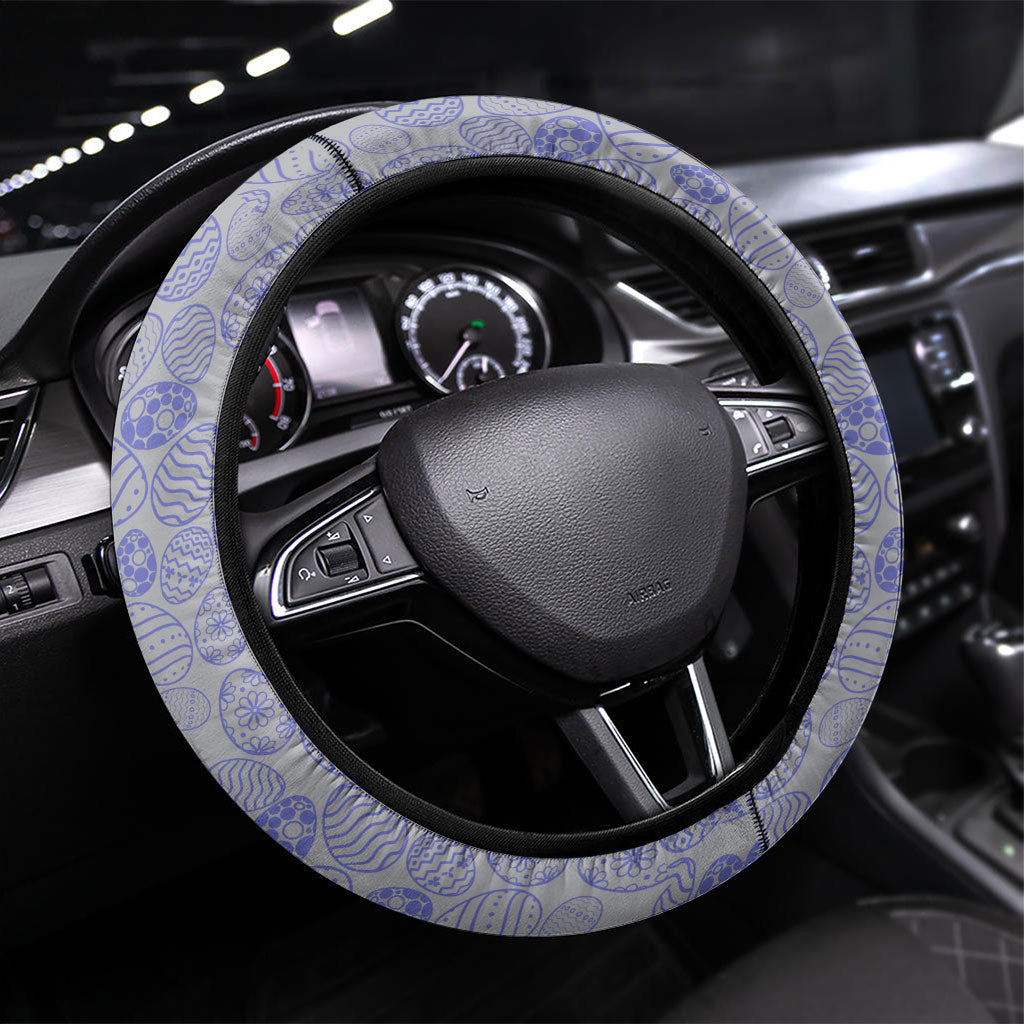 Canterbury-Bankstown Bulldogs Steering Wheel Cover Easter Mascot - Colorful Eggs Cartoon Style
