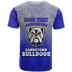 Personalized Canterbury-Bankstown Bulldogs T Shirt Easter Mascot - Colorful Eggs Cartoon Style