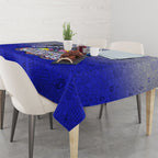 Personalized Canterbury-Bankstown Bulldogs Tablecloth Easter Mascot - Colorful Eggs Cartoon Style