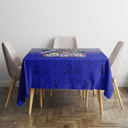 Personalized Canterbury-Bankstown Bulldogs Tablecloth Easter Mascot - Colorful Eggs Cartoon Style