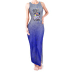 Personalized Canterbury-Bankstown Bulldogs Tank Maxi Dress Easter Mascot - Colorful Eggs Cartoon Style