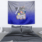 Personalized Canterbury-Bankstown Bulldogs Tapestry Easter Mascot - Colorful Eggs Cartoon Style