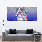 Personalized Canterbury-Bankstown Bulldogs Tapestry Easter Mascot - Colorful Eggs Cartoon Style