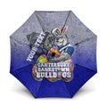 Personalized Canterbury-Bankstown Bulldogs Umbrella Easter Mascot - Colorful Eggs Cartoon Style