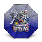 Personalized Canterbury-Bankstown Bulldogs Umbrella Easter Mascot - Colorful Eggs Cartoon Style
