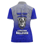 Personalized Canterbury-Bankstown Bulldogs Women Polo Shirt Easter Mascot - Colorful Eggs Cartoon Style