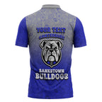Personalized Canterbury-Bankstown Bulldogs Zipper Polo Shirt Easter Mascot - Colorful Eggs Cartoon Style