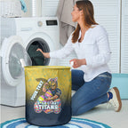 Personalized Gold Coast Titans Laundry Basket Easter Mascot - Colorful Eggs Cartoon Style